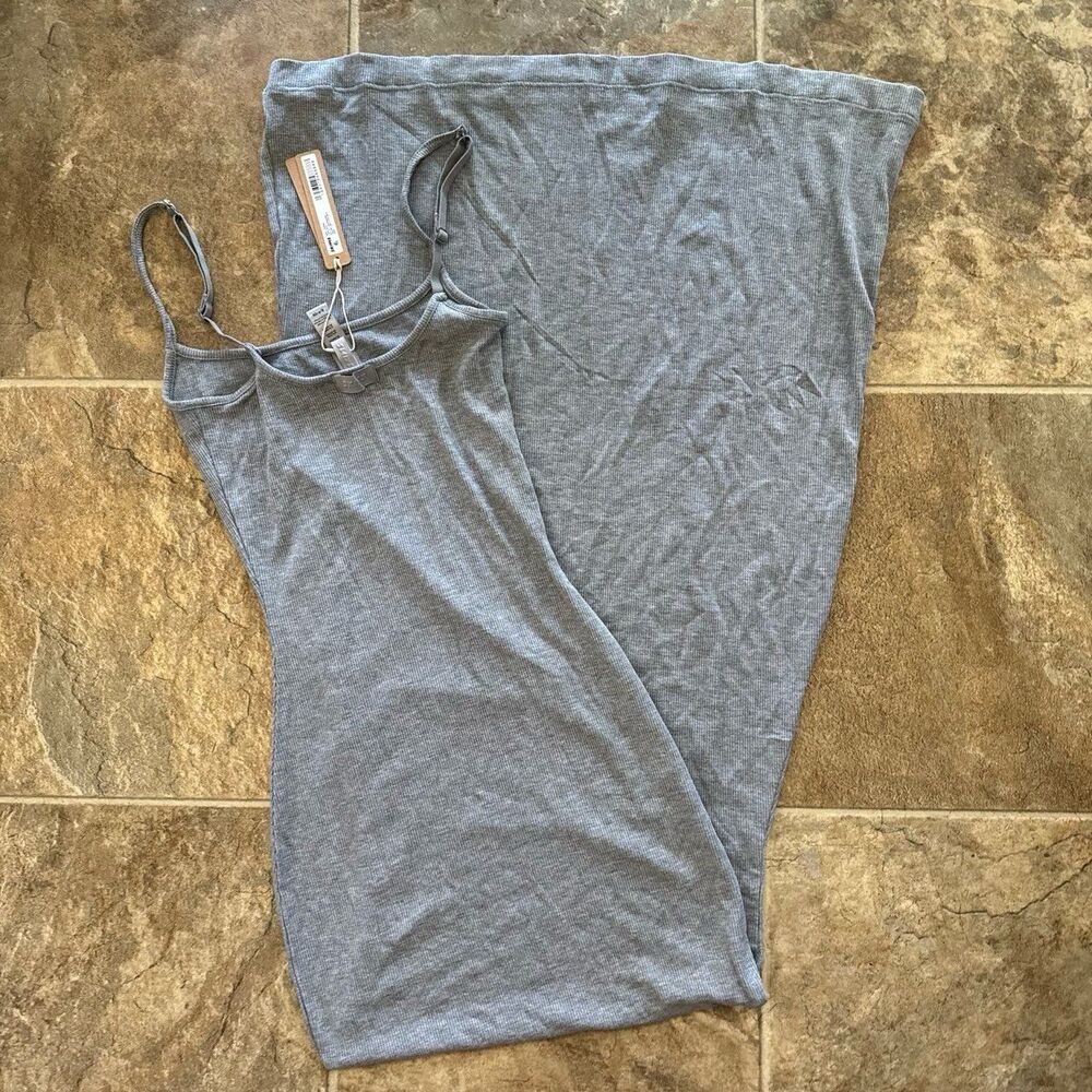 Skims Soft Lounge Long Slip Dress Heather Gray Size Small - Picture 7 of 10